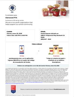 PTA Fundraiser at Panda Express